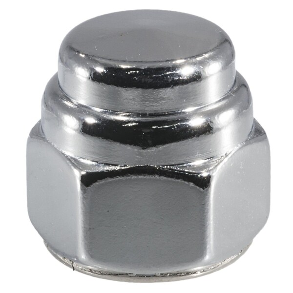 Midwest Fastener Flattened Head Cap Nut, 5/8"-11, Steel, Chrome Plated, 3 PK 30167 - main